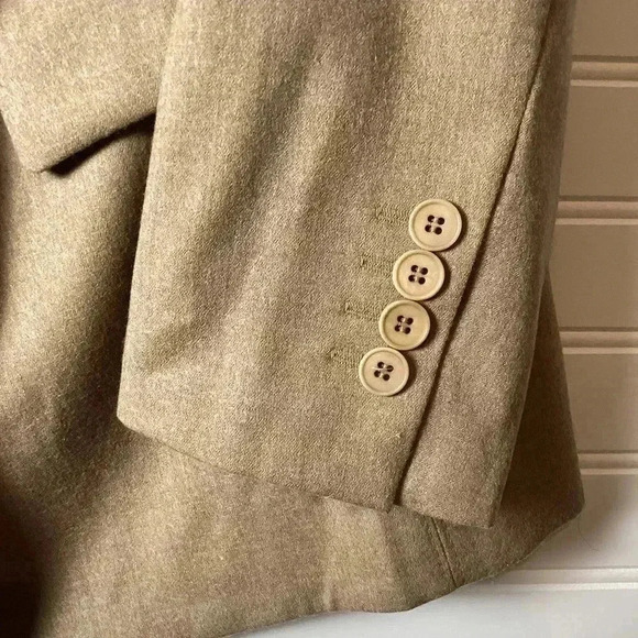 Talbots NWOT TAN 99% Wool Blazer Size 16P - Picture 8 of 11